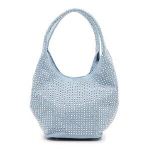 Mix No.6 - Bling Hobo Shoulder Bag / Purse / Denim Blue & Rhinestones - NWT